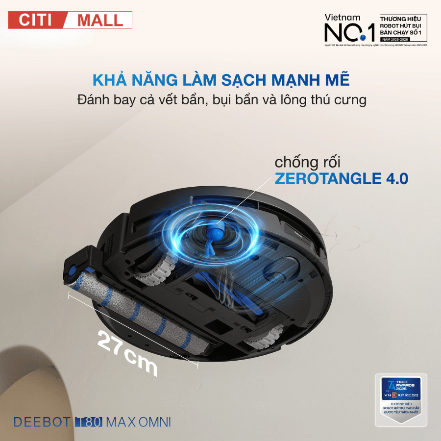 Ecovacs Deebot T80 Max Omni - Robot hút bụi lau nhà 2026