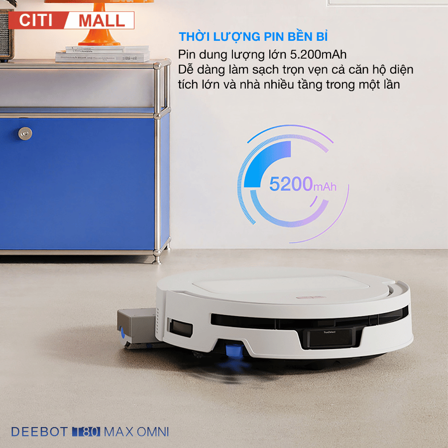 Ecovacs Deebot T80 Max Omni - Robot hút bụi lau nhà 2026