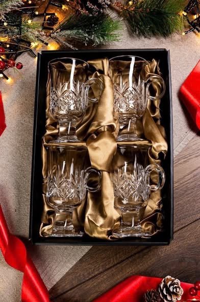 Bộ Cốc Pha Lê Cao Cấp 4 Món Killarney Crystal Trinity Irish 220m