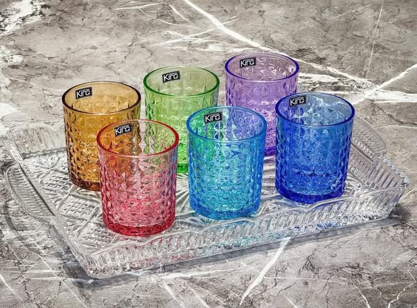 Set 6 cốc pha lê cầu vồng King Crystal Diamond  280ml