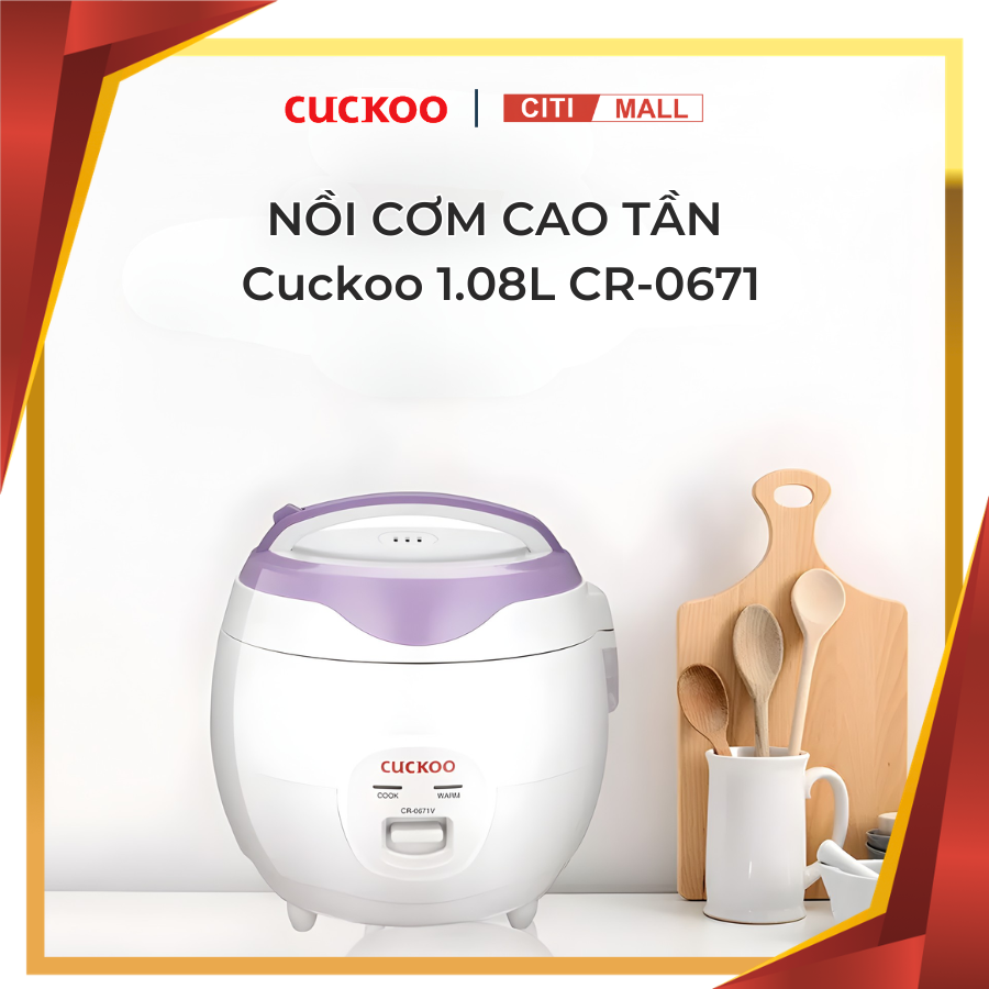 Cuckoo 1.08L CR-0671/VWVNCV - Nồi cơm điện cơ Cuckoo