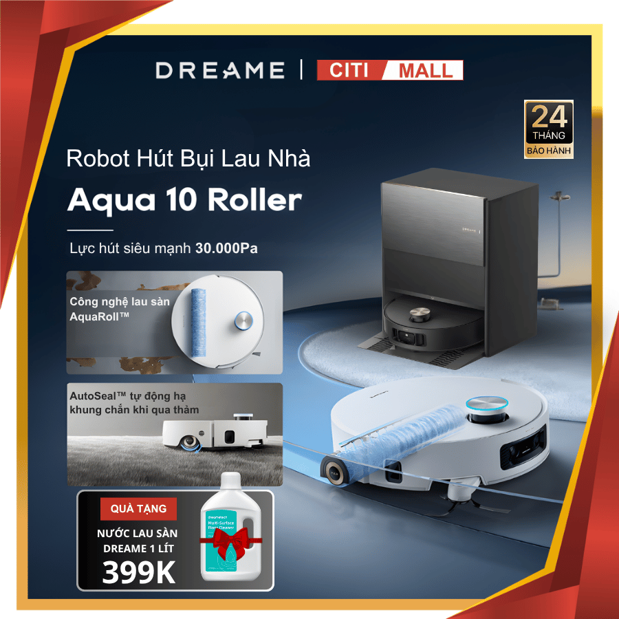 Dreame Aqua10 Roller - Robot Hút Bụi Lau Nhà 2026 tại Giga Việt Nam x Vua Nhà Bếp Đức 01