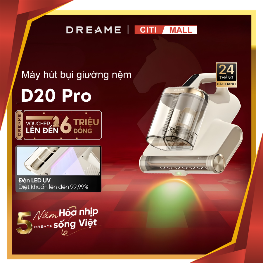 Dreame D20 Pro - Máy Hút Bụi Giường Nệm 2026