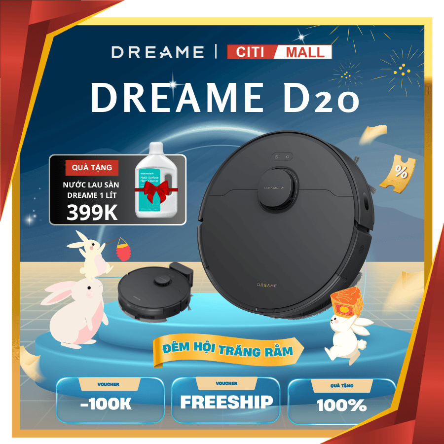 Dreame D20 - Robot Hút Bụi Lau Nhà Hiện Đại 2026 tại Giga Việt Nam x Vua Nhà Bếp Đức 01