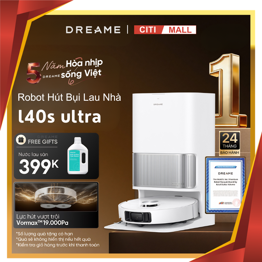 Dreame L40s Ultra - Robot Hút Bụi Lau Nhà 2026 tại CITI MALL x Vua Nhà Bếp Đức 01