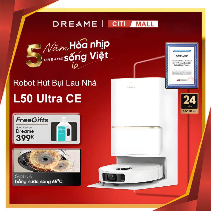 Dreame L50 Ultra CE - Robot Hút Bụi Lau Nhà 2026 tại CITI MALL x Vua Nhà Bếp Đức 01