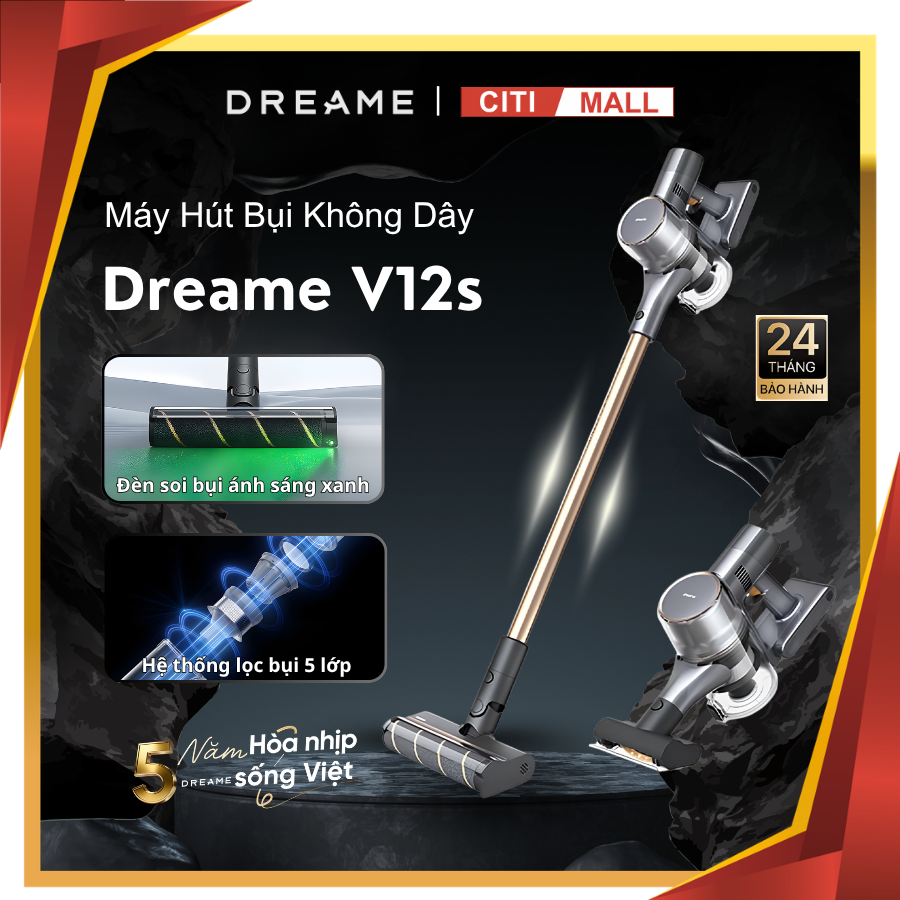 Dreame V12S - Máy Hút Bụi Cầm Tay Không Dây 2026