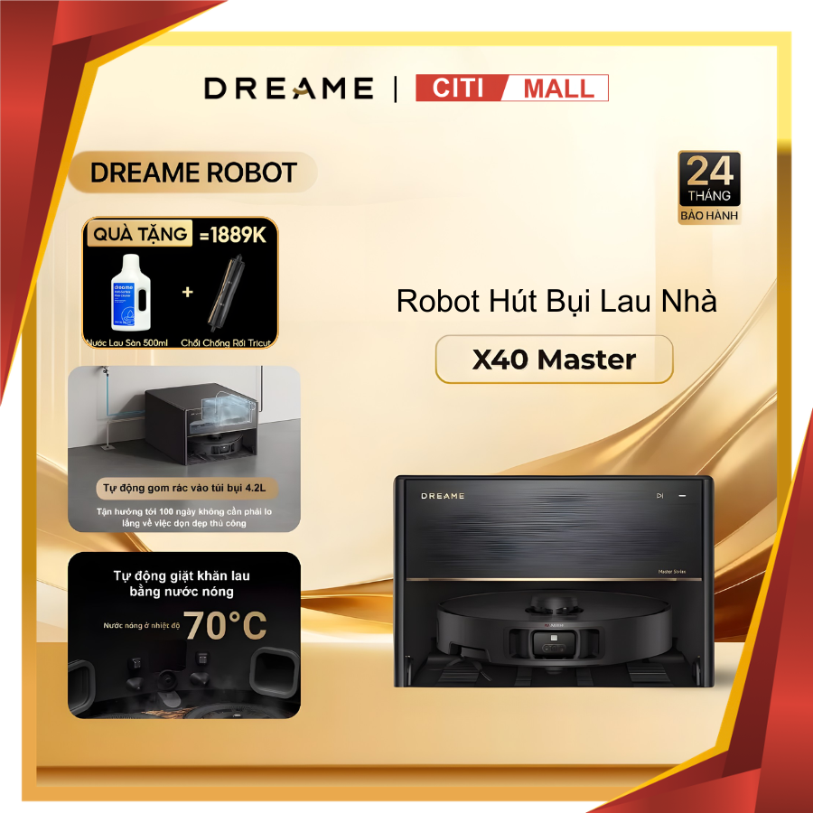 Dreame X40 Master - Robot Hút Bụi Lau Nhà 2026