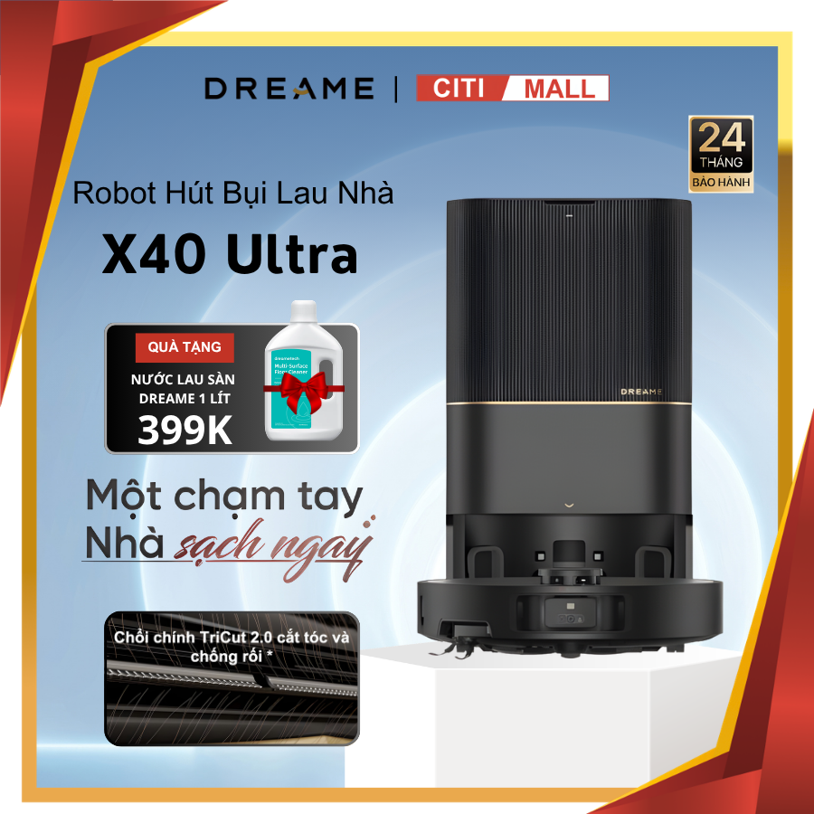 Dreame X40 Ultra - Robot Hút Bụi Lau Nhà 2026