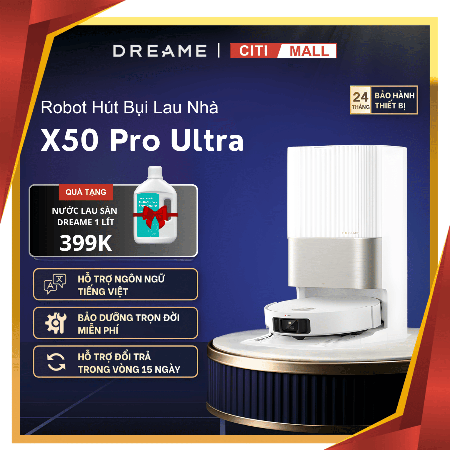 Dreame X50 Pro Ultra - Robot Hút Bụi Lau Nhà 2026