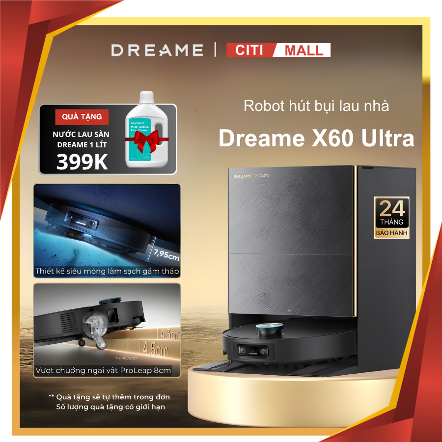 Dreame X60 Ultra - Robot Hút Bụi Lau Nhà 2026