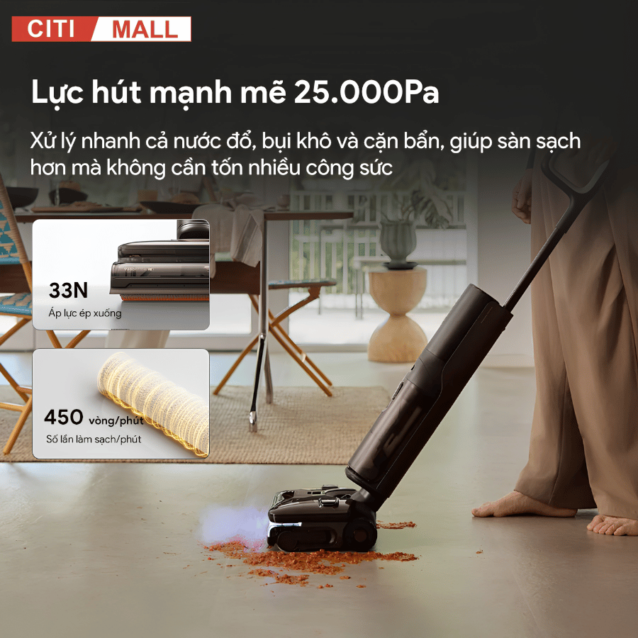 Roborock F25 Ultra Steam Gen 2 - Máy Hút Bụi Lau Sàn 2026 tại Citimall 05