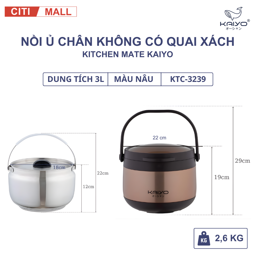 Nồi ủ chân không KAIYO Nhật Bản 2026