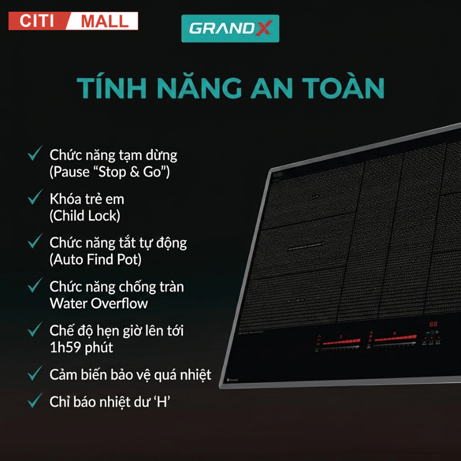 GRANDX GX IH988G - BẾP TỪ GRANDX 2026