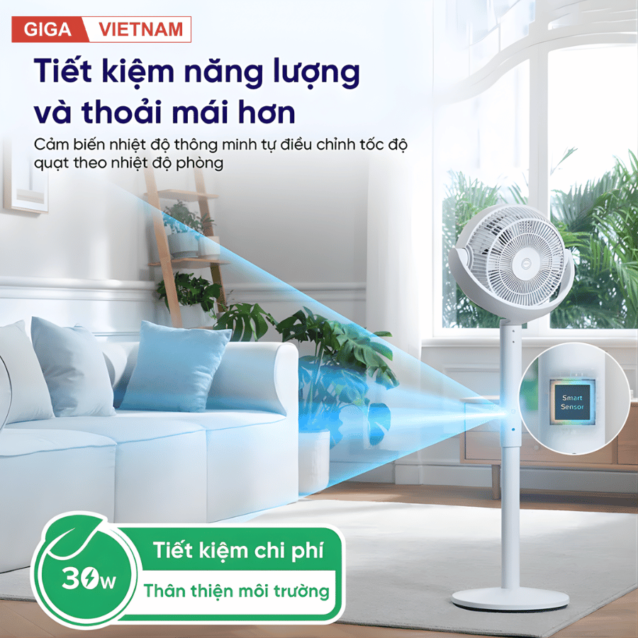 Levoit Pedestal 22.9cm - Quạt Tuần Hoàn Không Khí 2026 tại Giga Việt Nam x Citimall 04