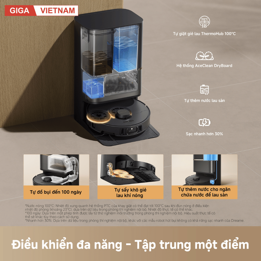 Dreame L50S Pro Ultra - Robot Hút Bụi Lau Sàn 2026 tại Giga Việt Nam x Vua Nhà Bếp Đức 11