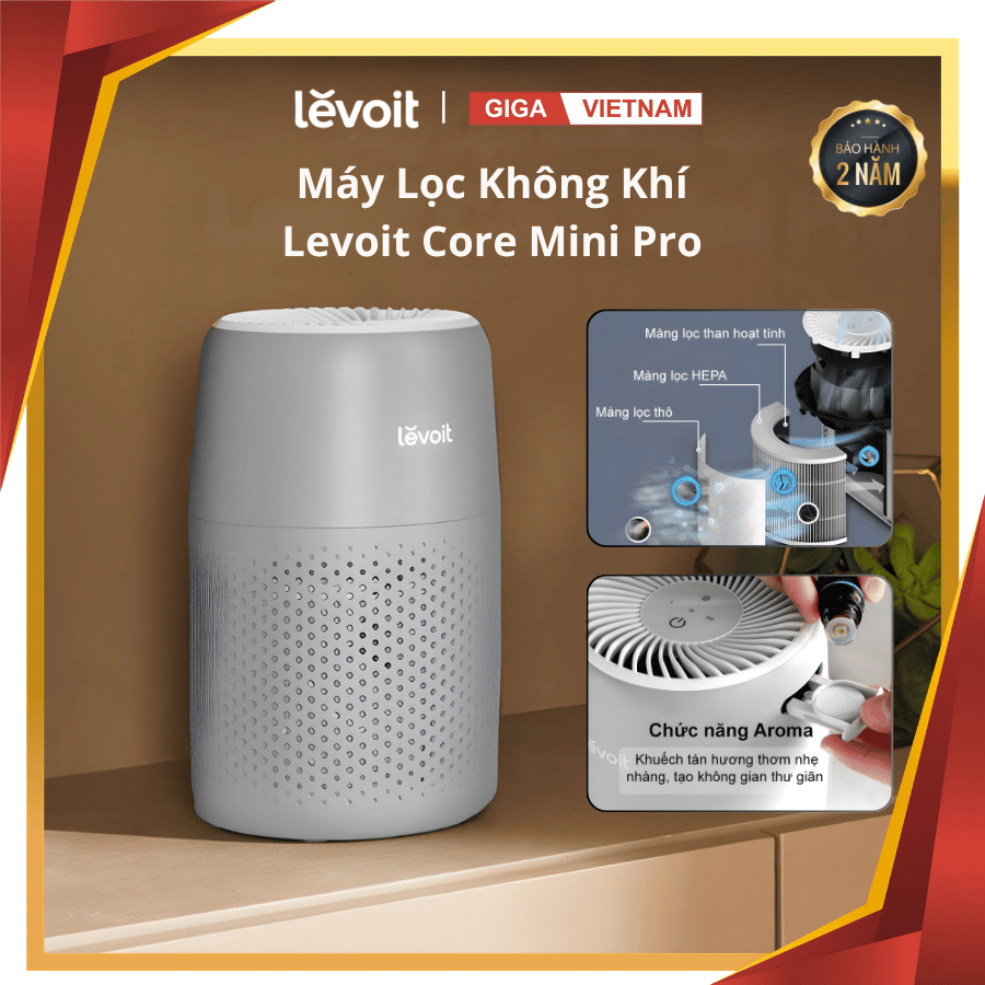 Levoit Core Mini Pro - Máy Lọc Không Khí 2026 tại Giga Việt Nam 01