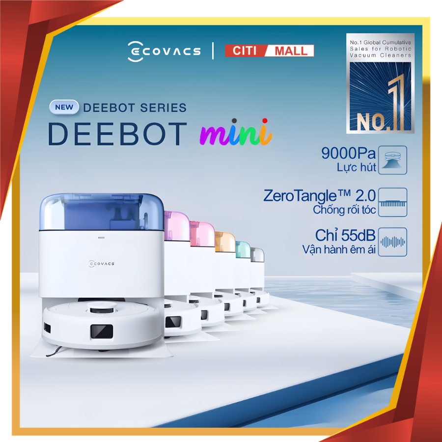 Ecovacs Deebot Mini - Robot Hút Bụi Lau Nhà 2026