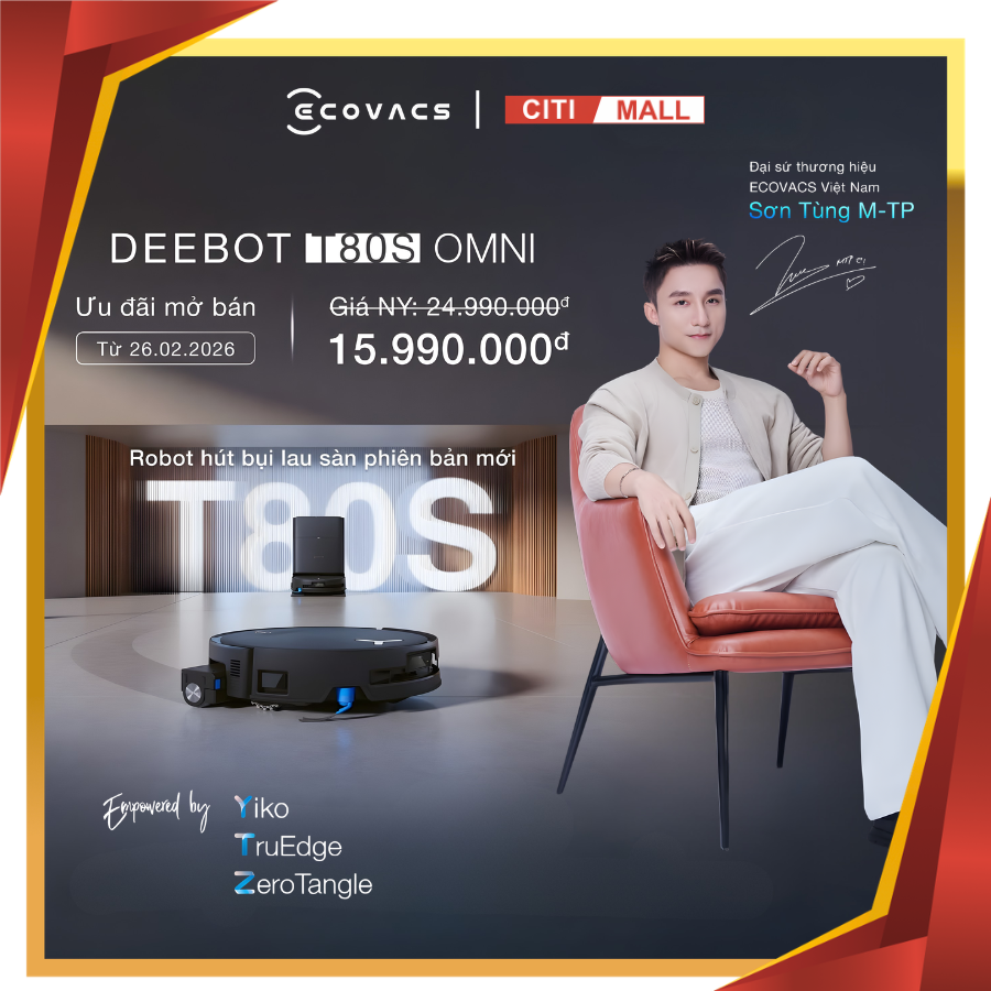 Ecovacs Deebot T80S Omni - Robot Hút Bụi Lau Nhà 2026