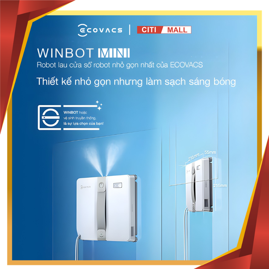 WINBOT MINI – Robot lau kính nhỏ gọn ECOVACS
