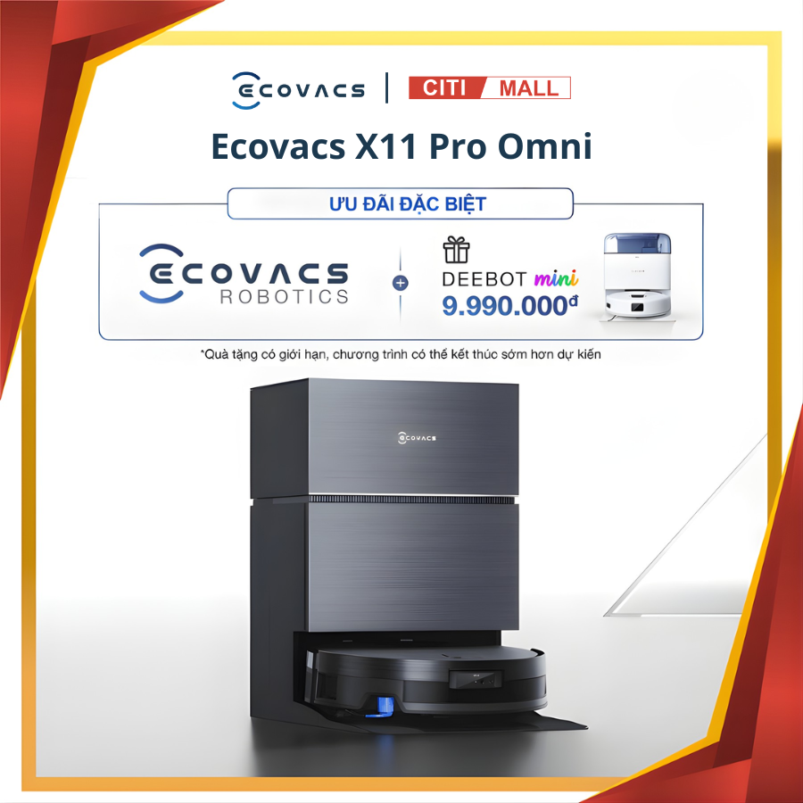 Ecovacs Deebot X11 Pro Omni - Robot Hút Bụi Lau Nhà 2026