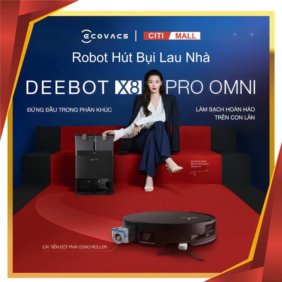 Ecovacs Deebot X8 Pro Omni - Robot Hút Bụi Lau Nhà 2026