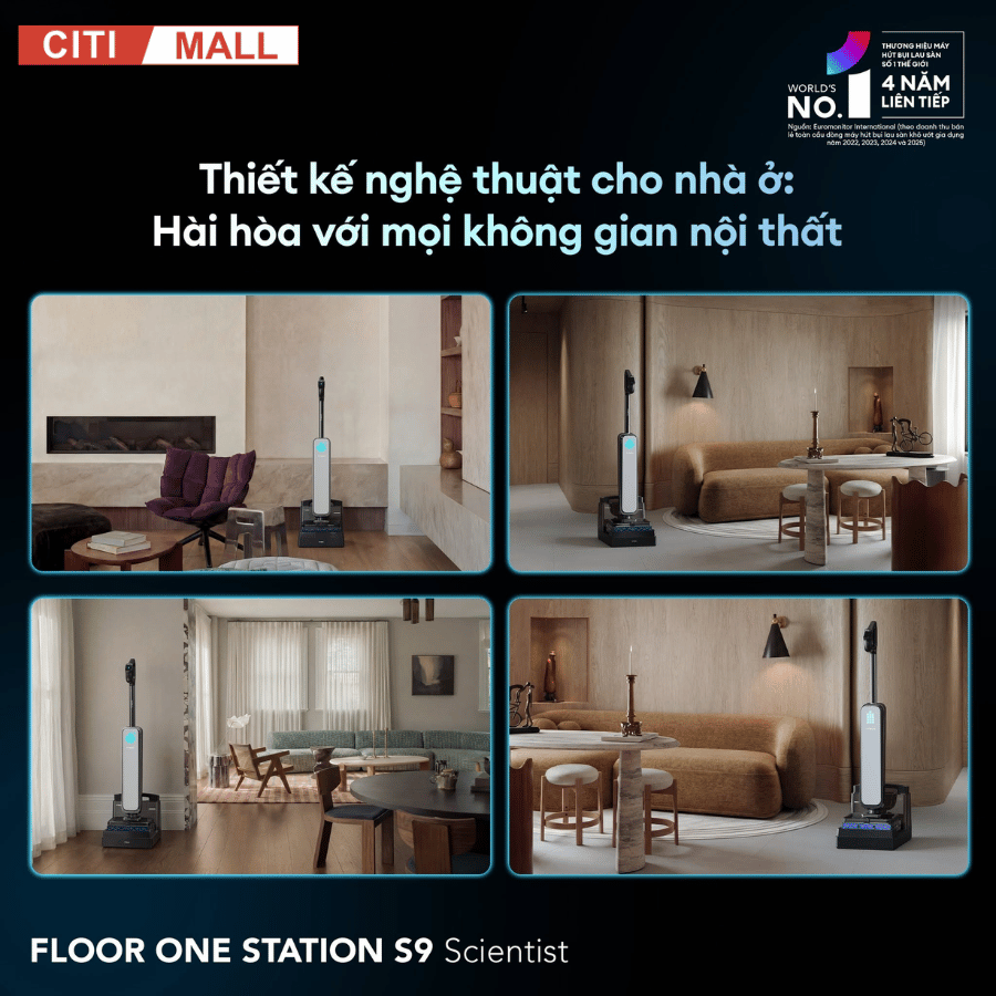 Tineco Floor One Station S9 Scientist – Máy hút bụi lau sàn khô ướt 2026