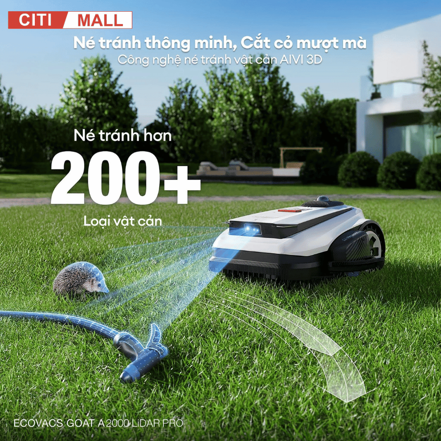 Ecovacs GOAT A2000 LiDAR PRO - Robot Cắt Cỏ 2026 tại Citimall 12