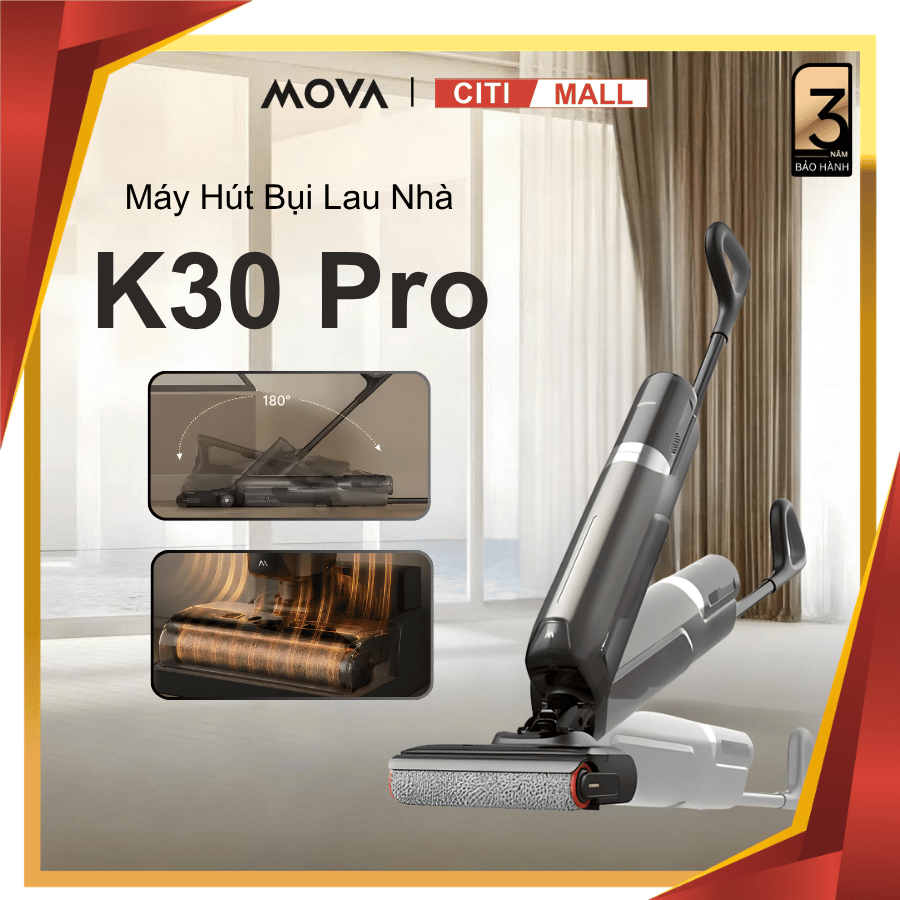 Mova K30 Pro - Máy Hút Bụi Lau Nhà Cầm Tay 2026 tại Citimall 01