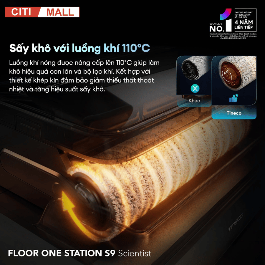 Tineco Floor One Station S9 Scientist – Máy hút bụi lau sàn khô ướt 2026