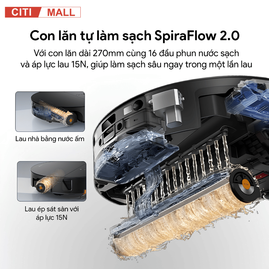 Roborock Saros 20 Flow - Robot Hút Bụi Lau Nhà 2026  tại Citimall 03