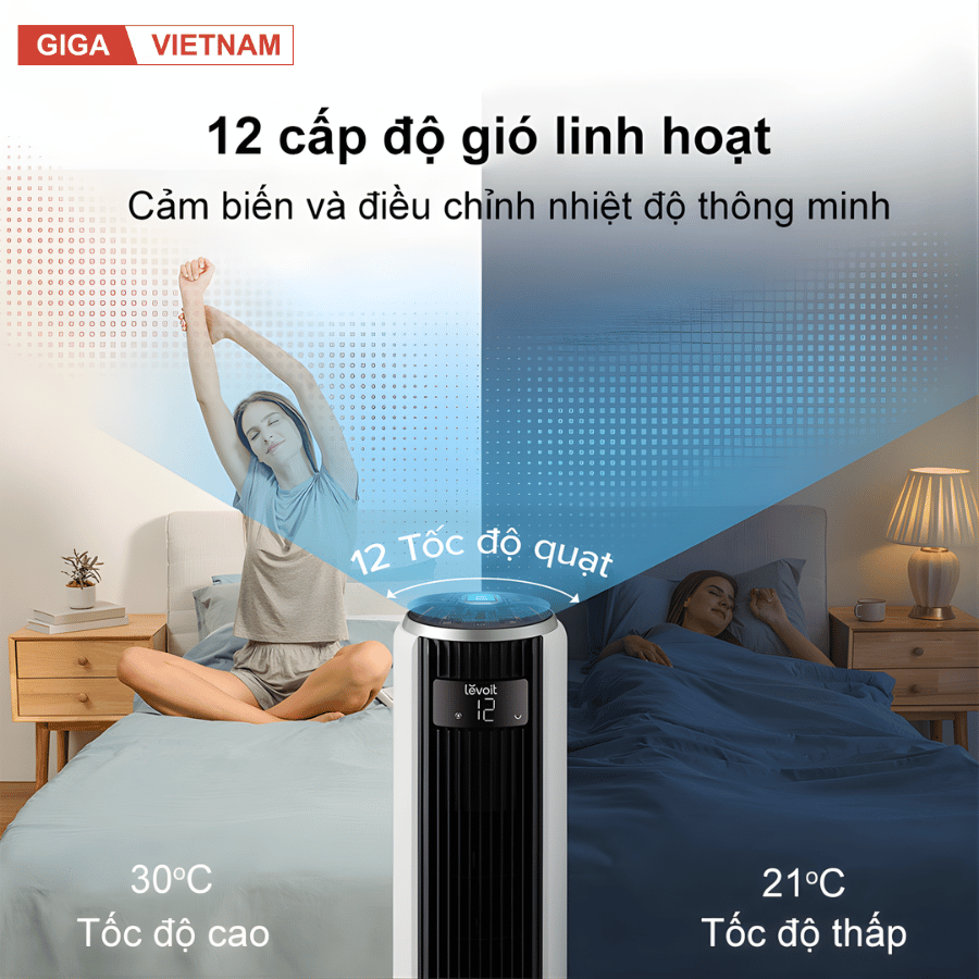 Levoit Classic 36 Inches - Quạt Tháp Điều Hòa 2026 tại Giga Việt Nam x Citimall 05