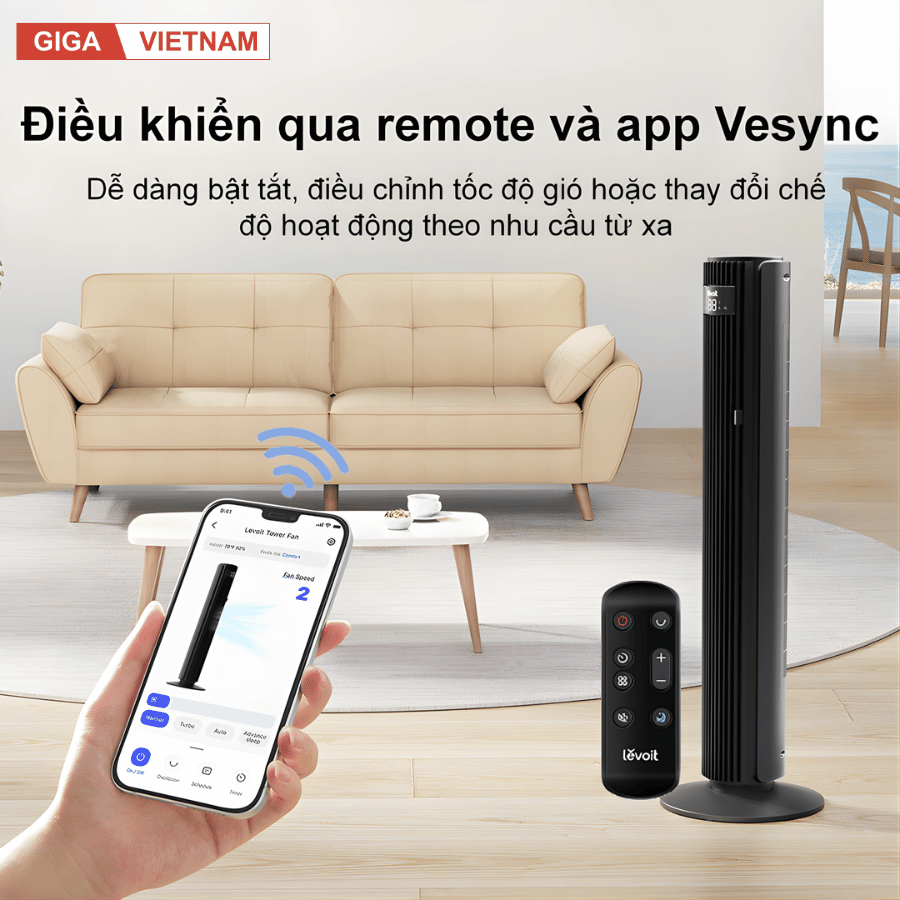 Levoit Smart WiFi 42 inches - Quạt Tháp Điều Hòa 2026 tại citimall x gigavietnam 10
