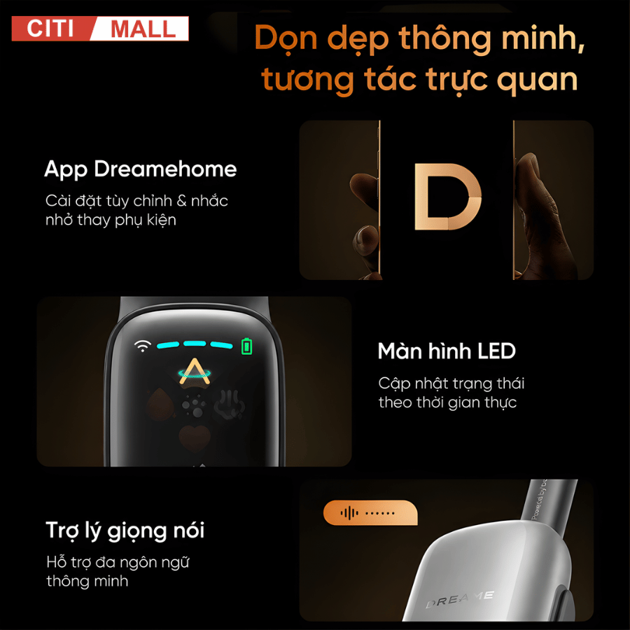 Dreame H16 Pro - Máy Hút Bụi Lau Sàn Khô Ướt 2026 tại Citimall- Giga Việt Nam - Vua Nhà Bếp Đức 016
