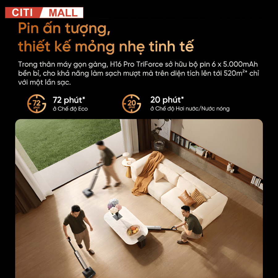 Dreame H16 Pro - Máy Hút Bụi Lau Sàn Khô Ướt 2026 tại Citimall- Giga Việt Nam - Vua Nhà Bếp Đức 015