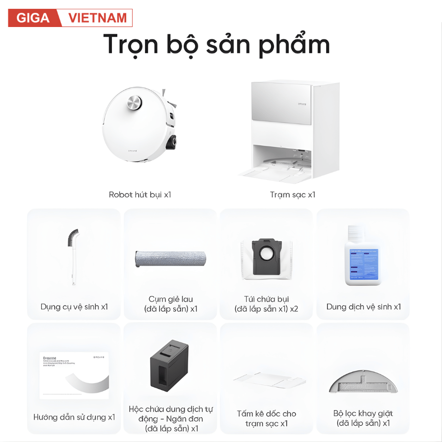 Dreame Aqua10 Roller - Robot Hút Bụi Lau Nhà 2026 tại Giga Việt Nam x Vua Nhà Bếp Đức 19