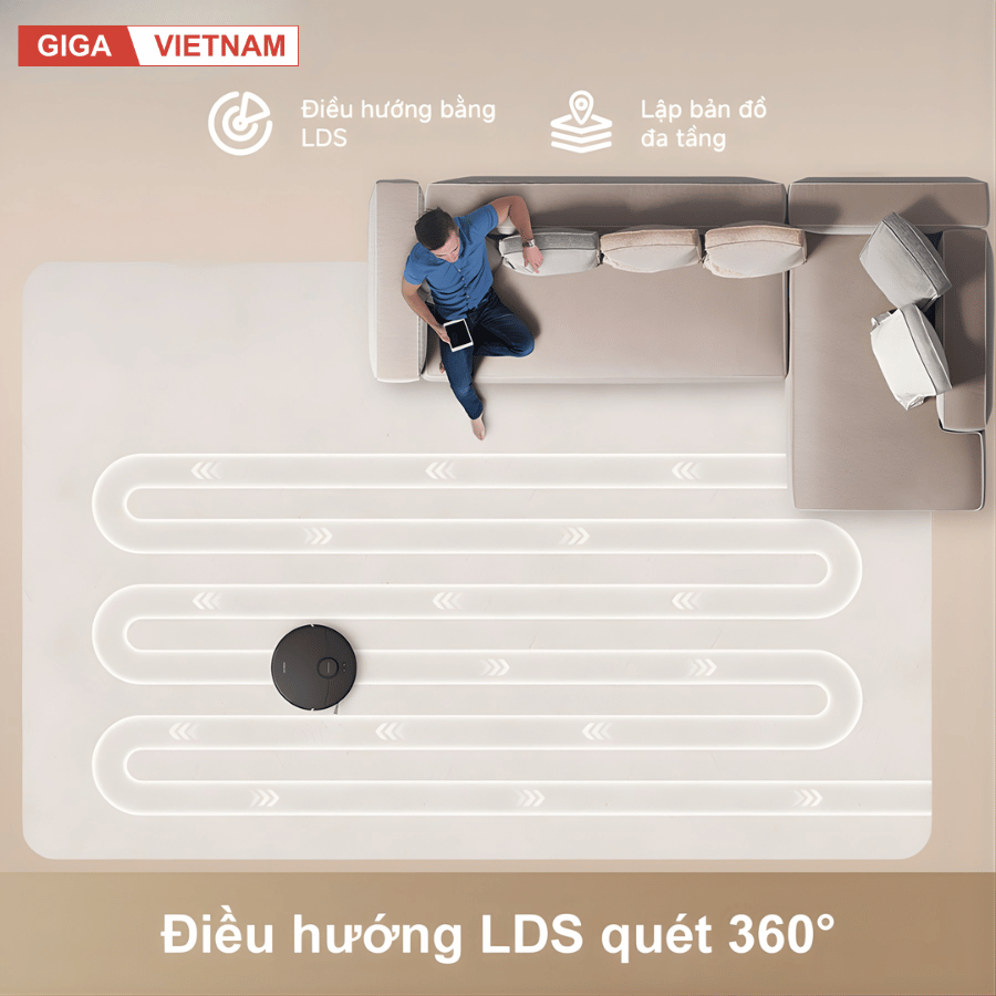 Dreame D20 - Robot Hút Bụi Lau Nhà Hiện Đại 2026 tại Giga Việt Nam x Vua Nhà Bếp Đức 07