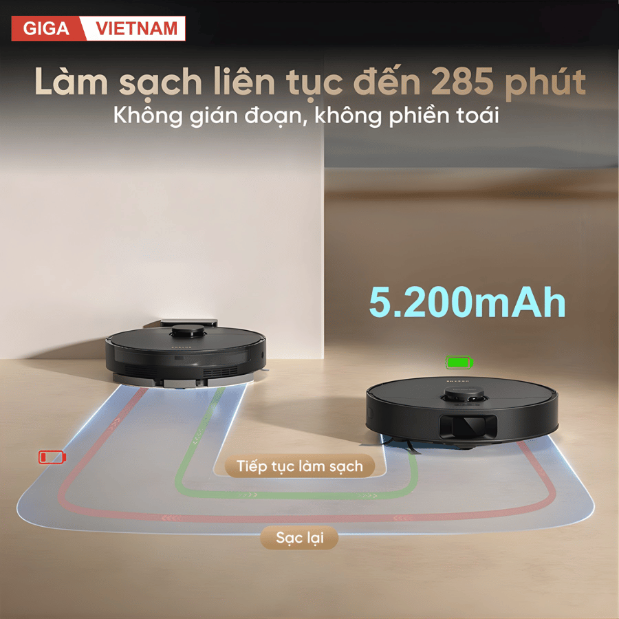 Dreame D20 - Robot Hút Bụi Lau Nhà Hiện Đại 2026 tại Giga Việt Nam x Vua Nhà Bếp Đức 08