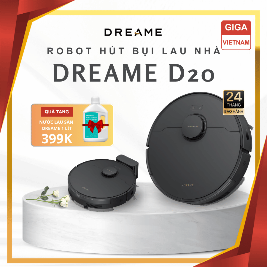 Dreame D20 - Robot Hút Bụi Lau Nhà Hiện Đại 2026 tại Giga Việt Nam x Vua Nhà Bếp Đức 11