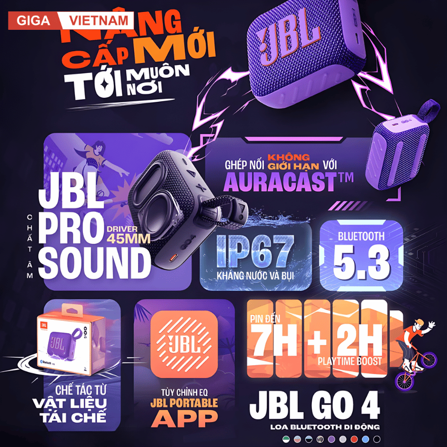 JBL Go 4 - Loa Bluetooth Mini Chính Hãng 2026 tại Giga Việt Nam x Vua Nhà Bếp Đức 02