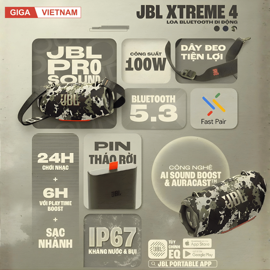 JBL Xtreme 4 - Loa Bluetooth Cao Cấp 2026 tại Giga Việt Nam x Vua Nhà Bếp Đức 02