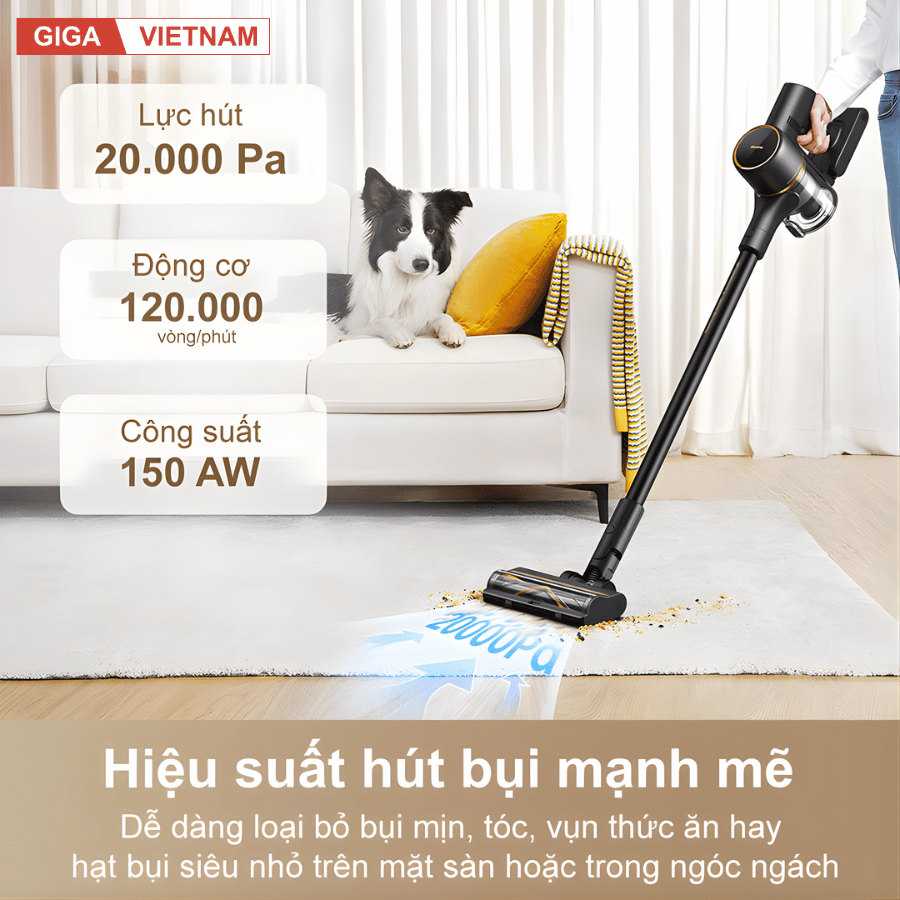 Dreame R10 Pro - Máy Hút Bụi Cầm Tay Không Dây 2026 tại Giga Việt Nam x Vua Nhà Bếp Đức 03