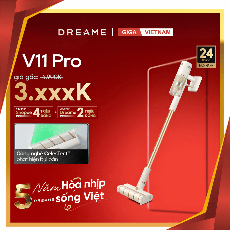 Dreame V11 Pro - Máy Hút Bụi Cầm Tay Không Dây 2026