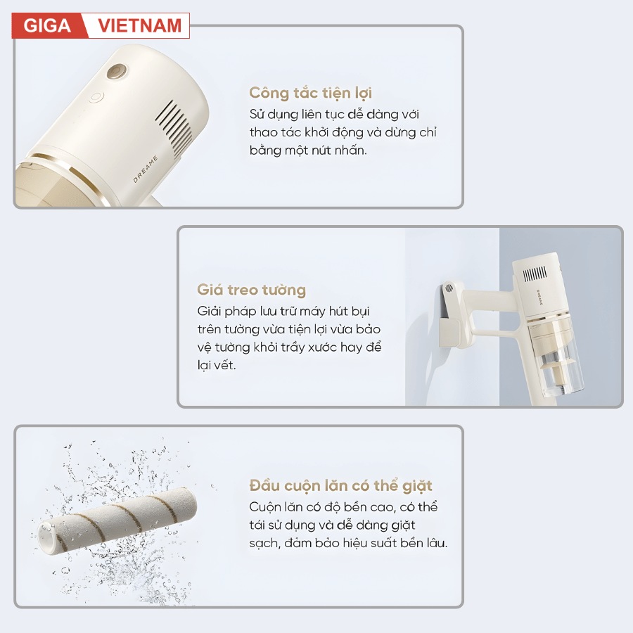 Dreame V11 Pro - Máy Hút Bụi Cầm Tay Không Dây 2026 tại Giga Việt Nam x Vua Nhà Bếp Đức 12