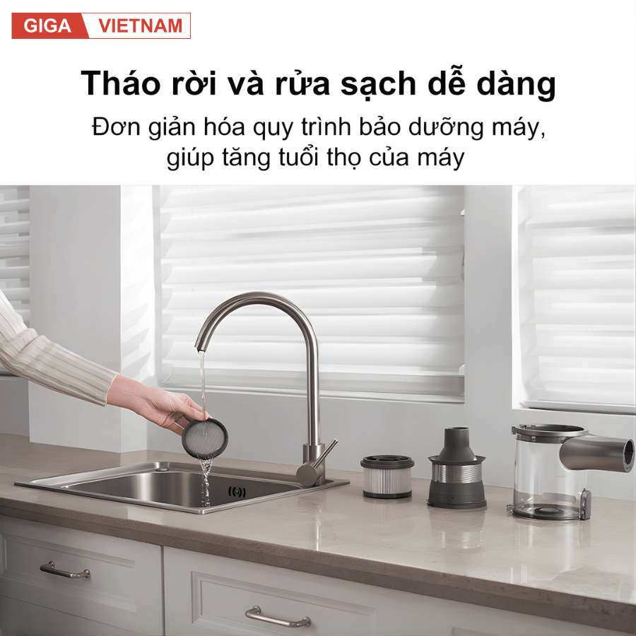 Dreame V12S - Máy Hút Bụi Cầm Tay Không Dây 2026 tại Giga Việt Nam x Vua Nhà Bếp Đức 12
