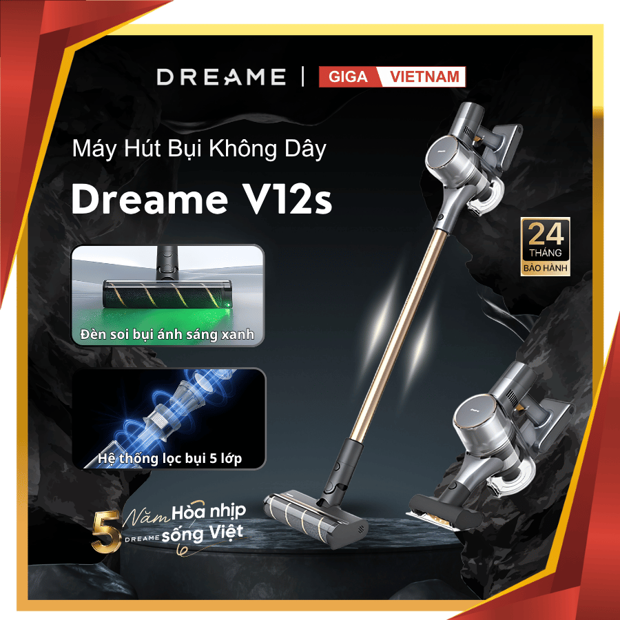 Dreame V12S - Máy Hút Bụi Cầm Tay Không Dây 2026