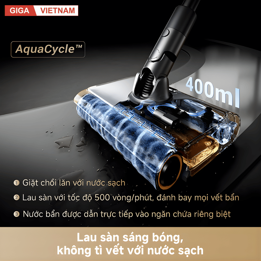 Dreame V18S Aqua - Máy Hút Bụi Cầm Tay Không Dây 2026 tại Giga Việt Nam x Vua Nhà Bếp Đức 03