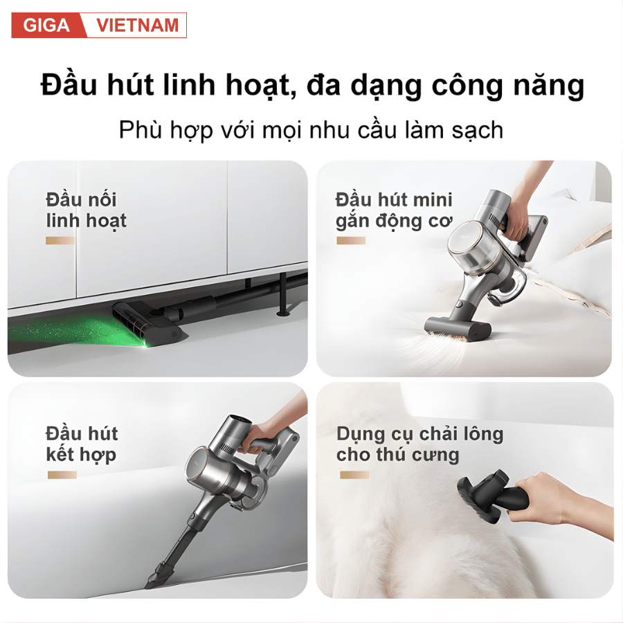 Dreame V18S Aqua - Máy Hút Bụi Cầm Tay Không Dây 2026 tại Giga Việt Nam x Vua Nhà Bếp Đức 11