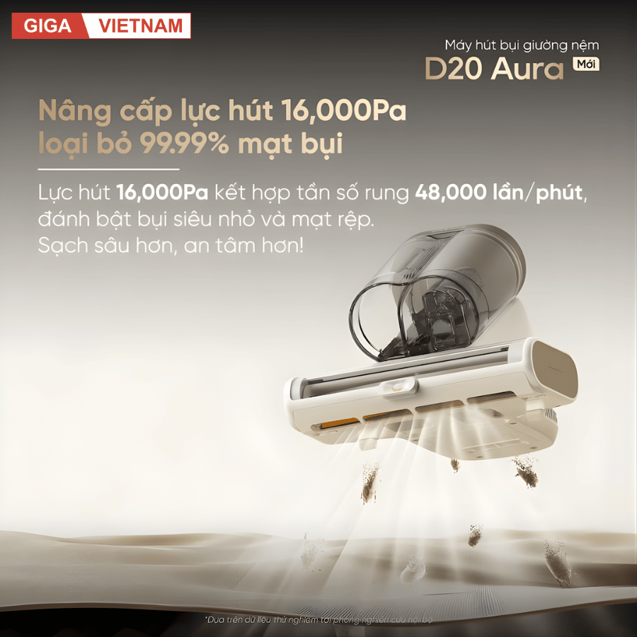 Dreame D20 Aura - Máy Hút Bụi Giường Nệm 2026 Giga Việt Nam x Vua Nhà Bếp Đức 04