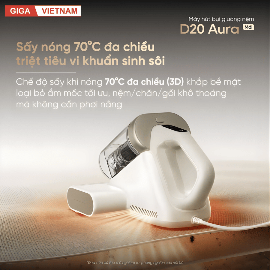 Dreame D20 Aura - Máy Hút Bụi Giường Nệm 2026 Giga Việt Nam x Vua Nhà Bếp Đức 08